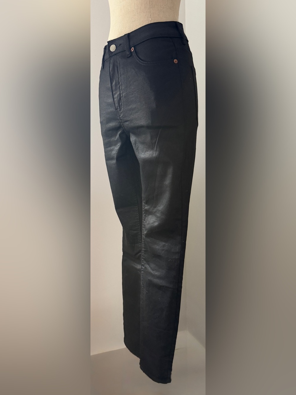 H&M: Black Skinny Coated Pants